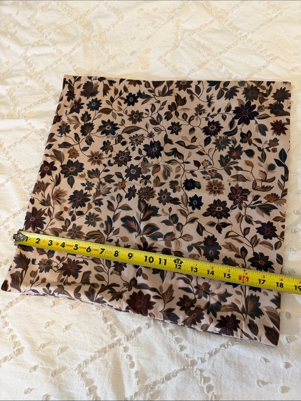 Floral Print Pillow Covers in Taupe and Brown nwot - Picture 9 of 9